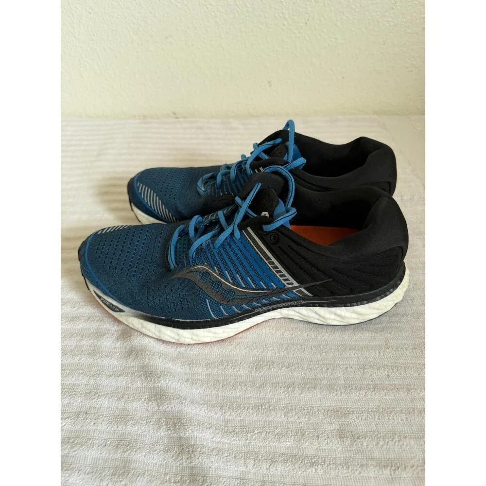 Saucony Triumph 17 Mens Running Shoes Blue Black Size 10.5 PWRRUN Cushion